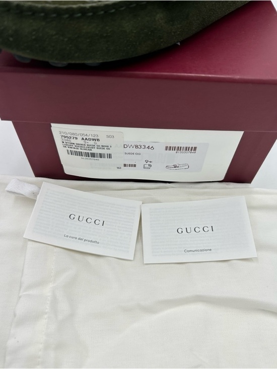 Gucci GG embossed suede driver loafers size 9.5 fits
10 US made in Italy